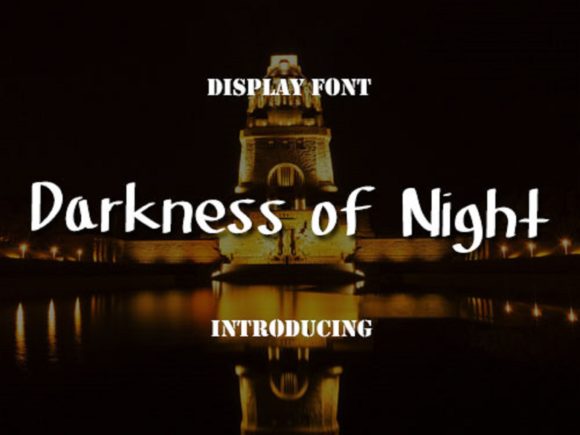 Darkness of Night Font: A Simple Handwritten Typeface for Branding and Business Design