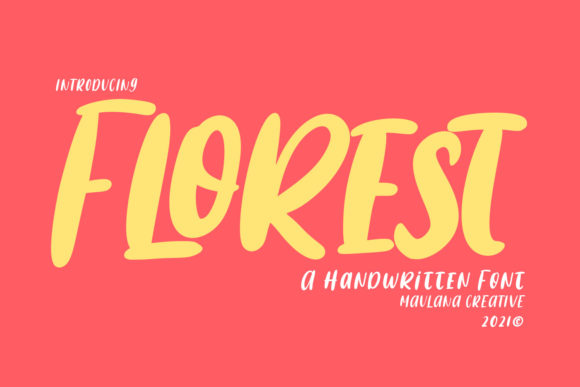 Florest: A Natural Handwritten Font for Business Branding