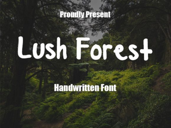 Lush Forest Font: A Sweet Handwritten Style for Creative Projects