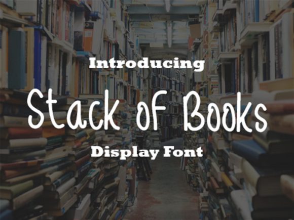 Stack of Books Font: Handwritten Charm for Crafters and Sellers