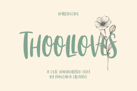Thoolloves: A Free Handwritten Font for Creative Designs