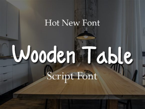 WoodenTable: A Natural Handwritten Font for Web Design and Digital Branding